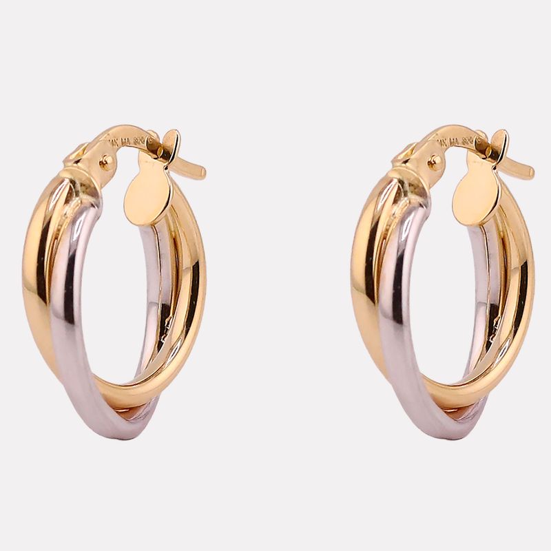 Arracadas Circ. Dobles 14k 1.3g